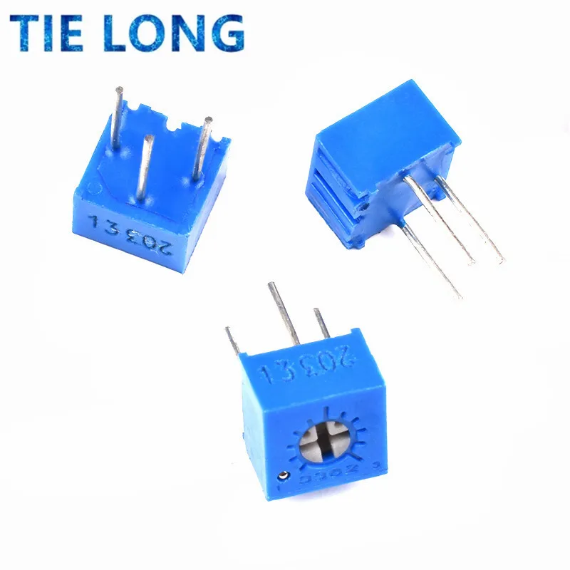 10pcs 3362P series resistance 101 201 501 102 202 502 103 Trimpo Trimmer Potentiometer 3362 500R 1K 2K 5K 10K 20K 50K 100K