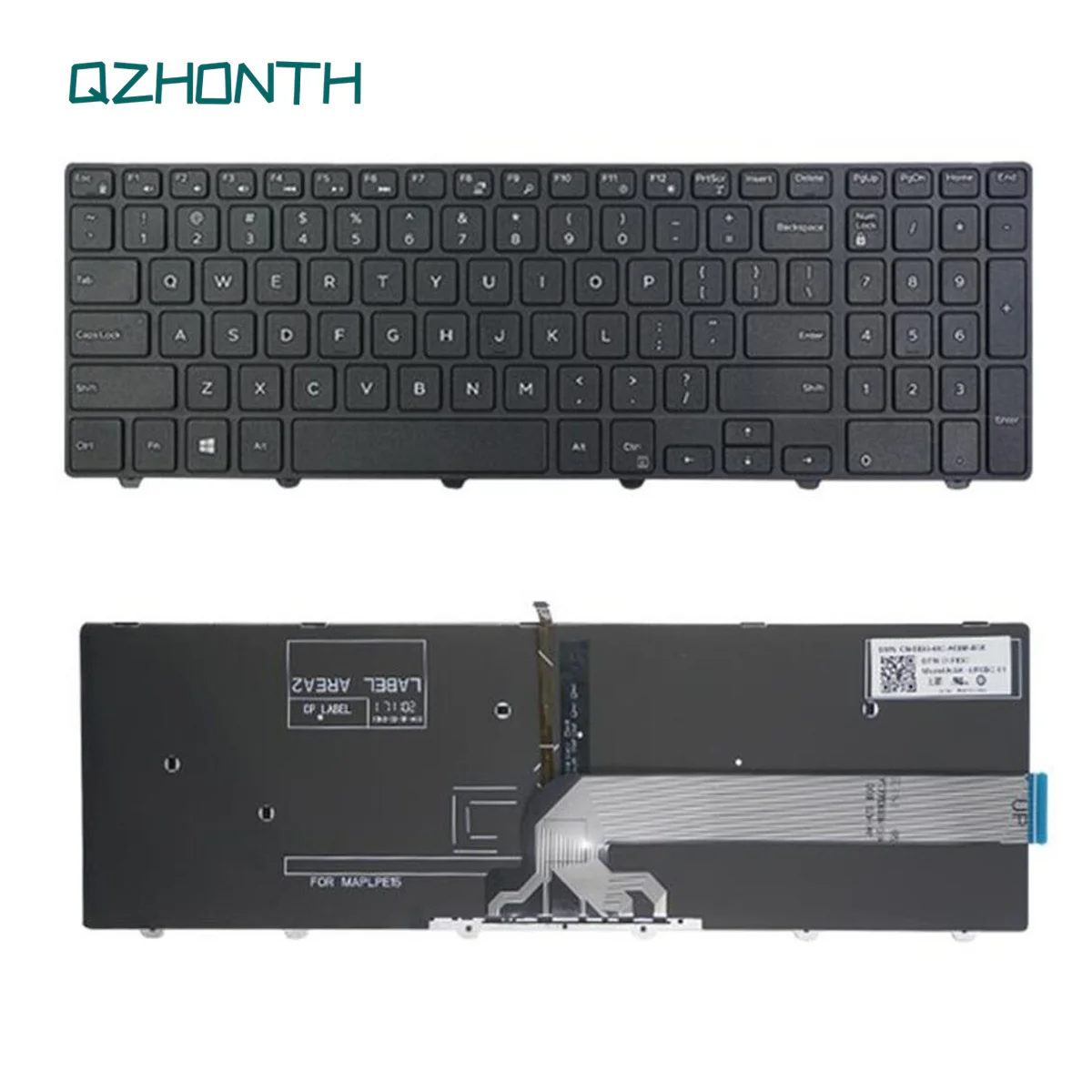 

Новая белая клавиатура для Dell Inspiron 15 7000 series 15-7557 15-7559 7557 7559 US с подсветкой