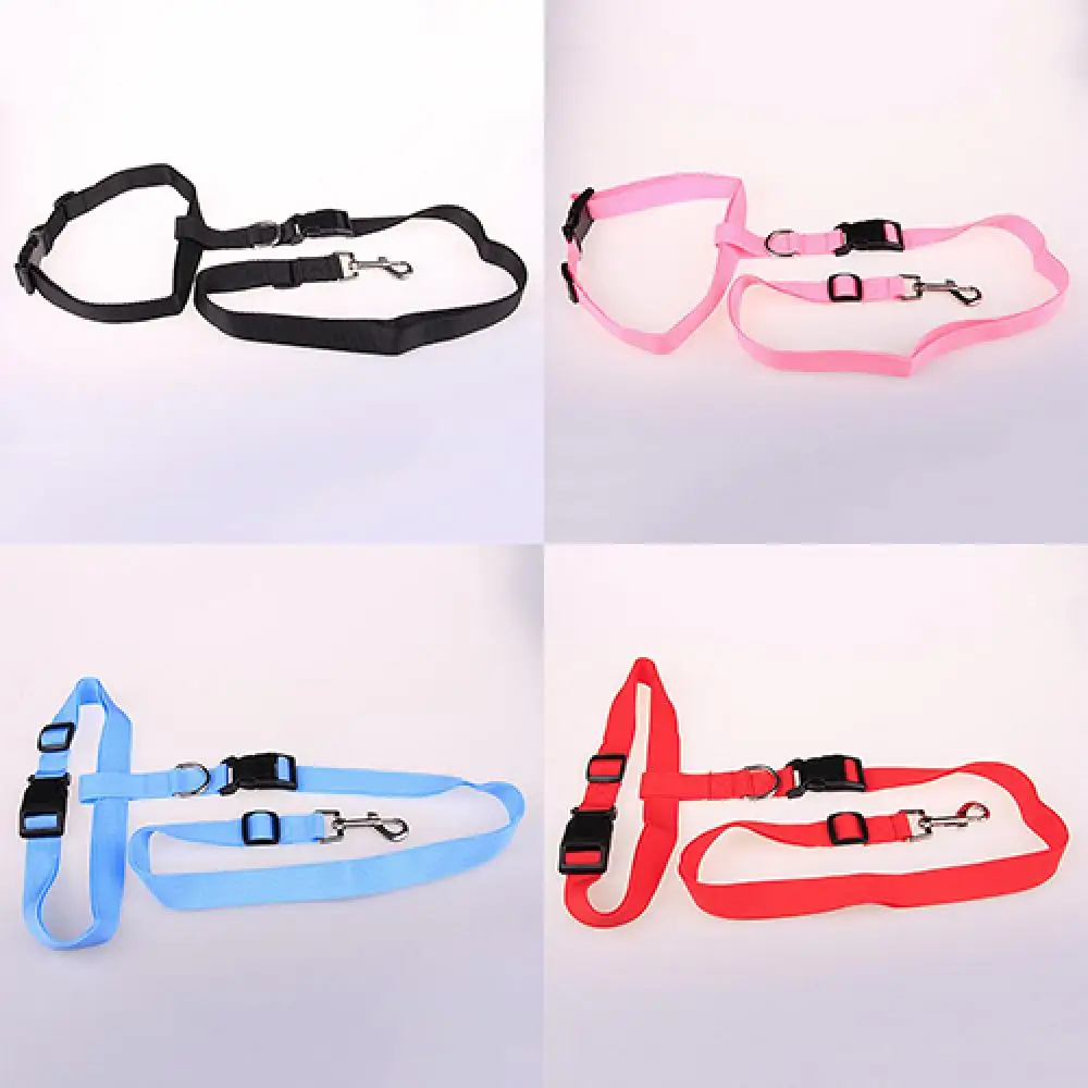 Collar Dog Pet Walking Running Jogging Lead Dog Leashes for Waist Belt Chest Strap Traction Rope Nylon 78-140cm Adjustable Hand