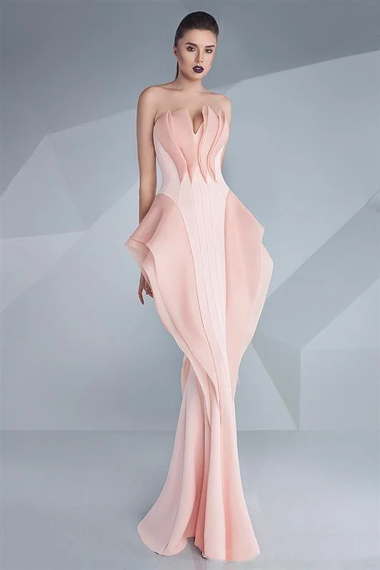 

Fashion Pink Mermaid Celebrity Dresses 2024 Mermaid Formal Party Red Carpet Evening Dress Sweetheart Ruffles Wedding Guest Gowns