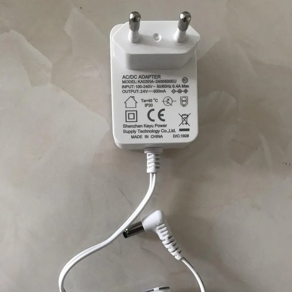 벽 장착형 백색 전원 어댑터, 아로마 가습기 플러그 어댑터, EU 전원 공급 장치, 가습기 교체 부품, 24V, 0.65A