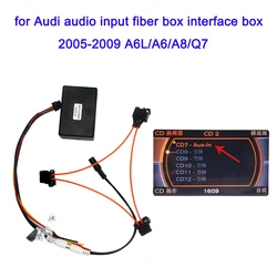 Audio input decoder For Audi 2005-2009 a6 a6l a8 q7  AUX automotive 2G system external audio input optical fiber decoder