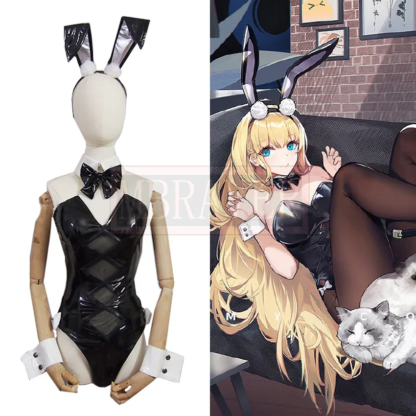 

Game Azur Lane USS North Carolina Sweet Bunny Girl Cosplay Costume Halloween Christmas Party Uniform Custom Made Any Size