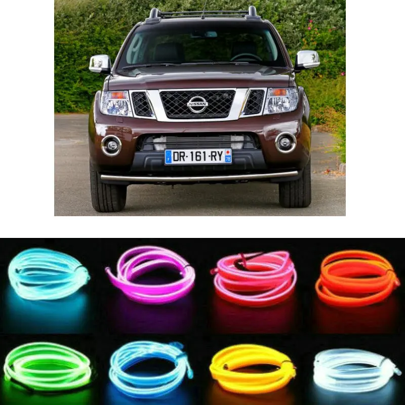 

5m el Atmosphere Lamp Interior Mood Lighting For Nissan Navara d40 Isuzu D-Max SsangYong Musso Mitsubishi L200 Tesla