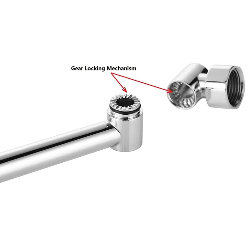 11 Inch Adjustable Shower Arm Universal Connection Solid Brass Shower Adjustable Angle Anti-leak Shower Extension Arm