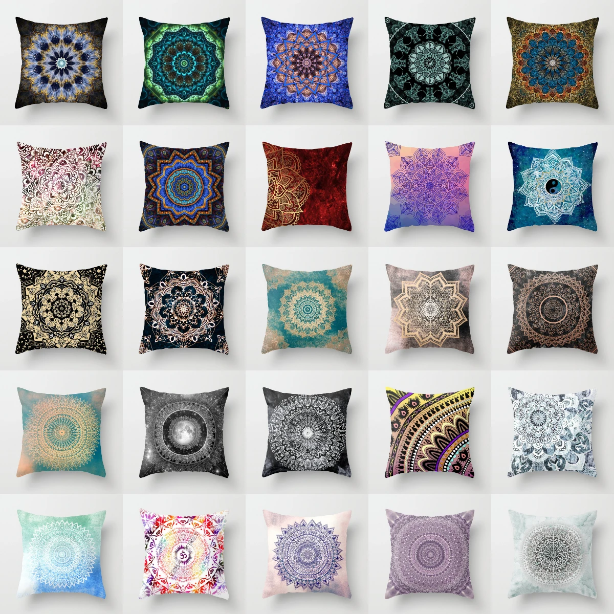 

New Creative Indian Mandala Cushion Cover Hot Bohemian Polyester Christmas Pillow Cover Decorative Couch Chair 18" Throw Pillows