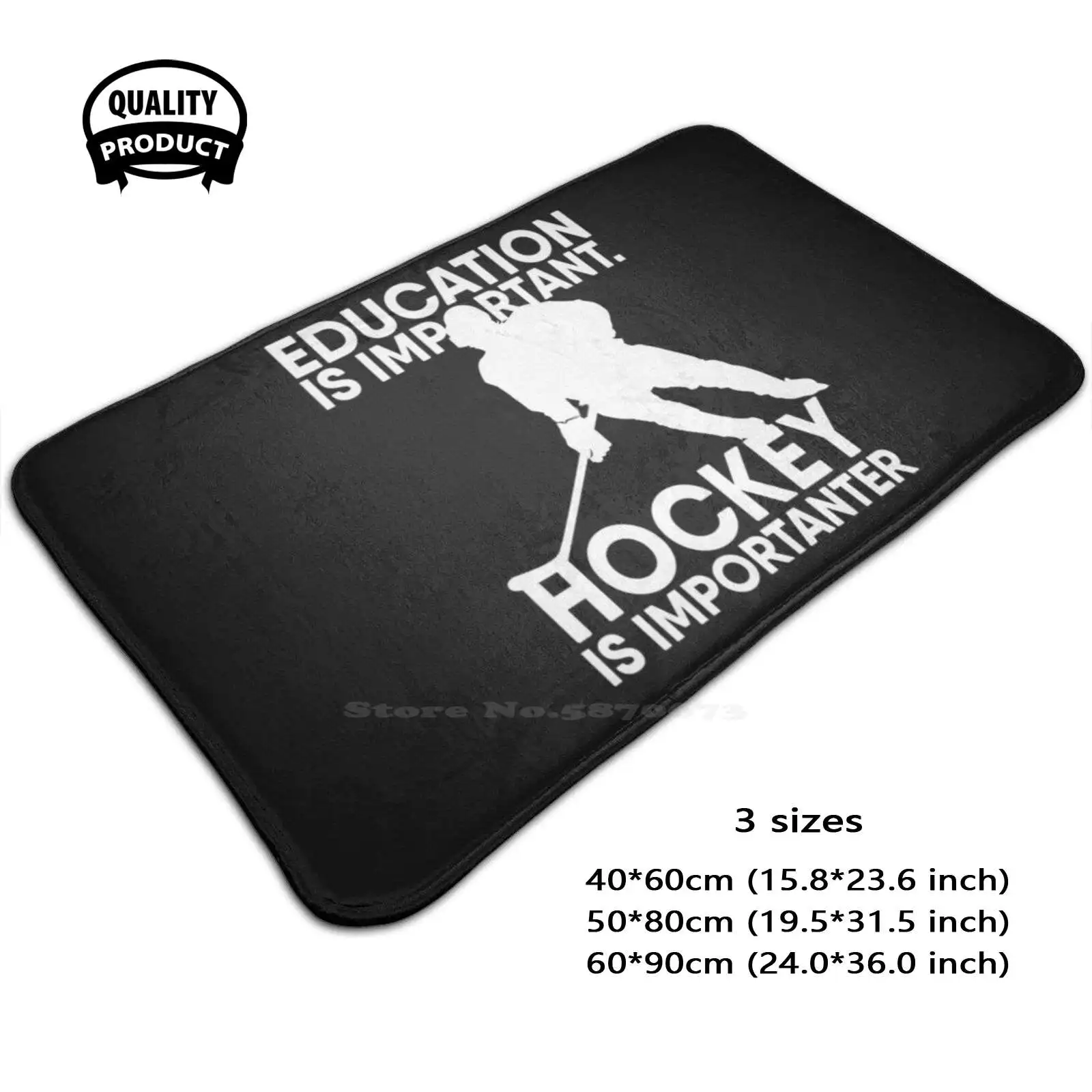 Ice Hockey Importanter - Is Important Soft Cushion Home Carpet Door Mat Car Rug Ice Hockey Goalie Forward Ice Skates Hockey