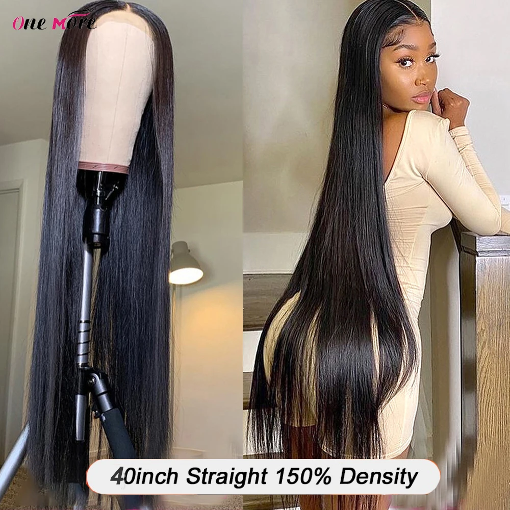 30 32 34 36 Inch Glueless Straight Lace Front Wigs Human Hair 13x6 Lace Frontal Wig Pre Plucked Bone Straight Human Hair Wigs