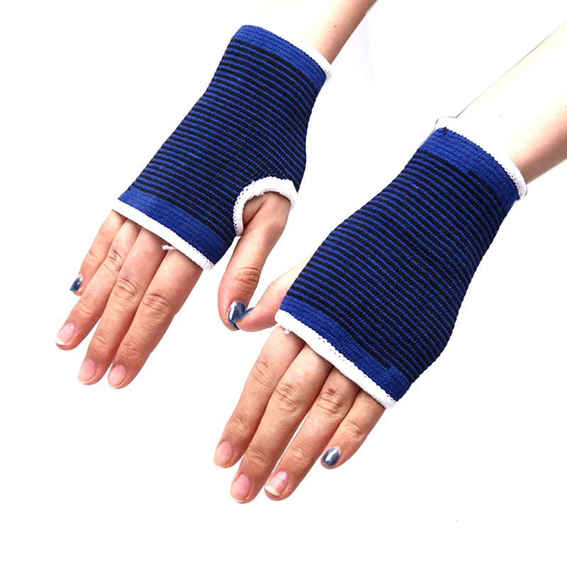 2pcs Elastic Wrist Hand Support Glove Weightlifting Protect Palm Brace Sleeve Sports Bandage Gym Wrap Wrist Sweat Bands