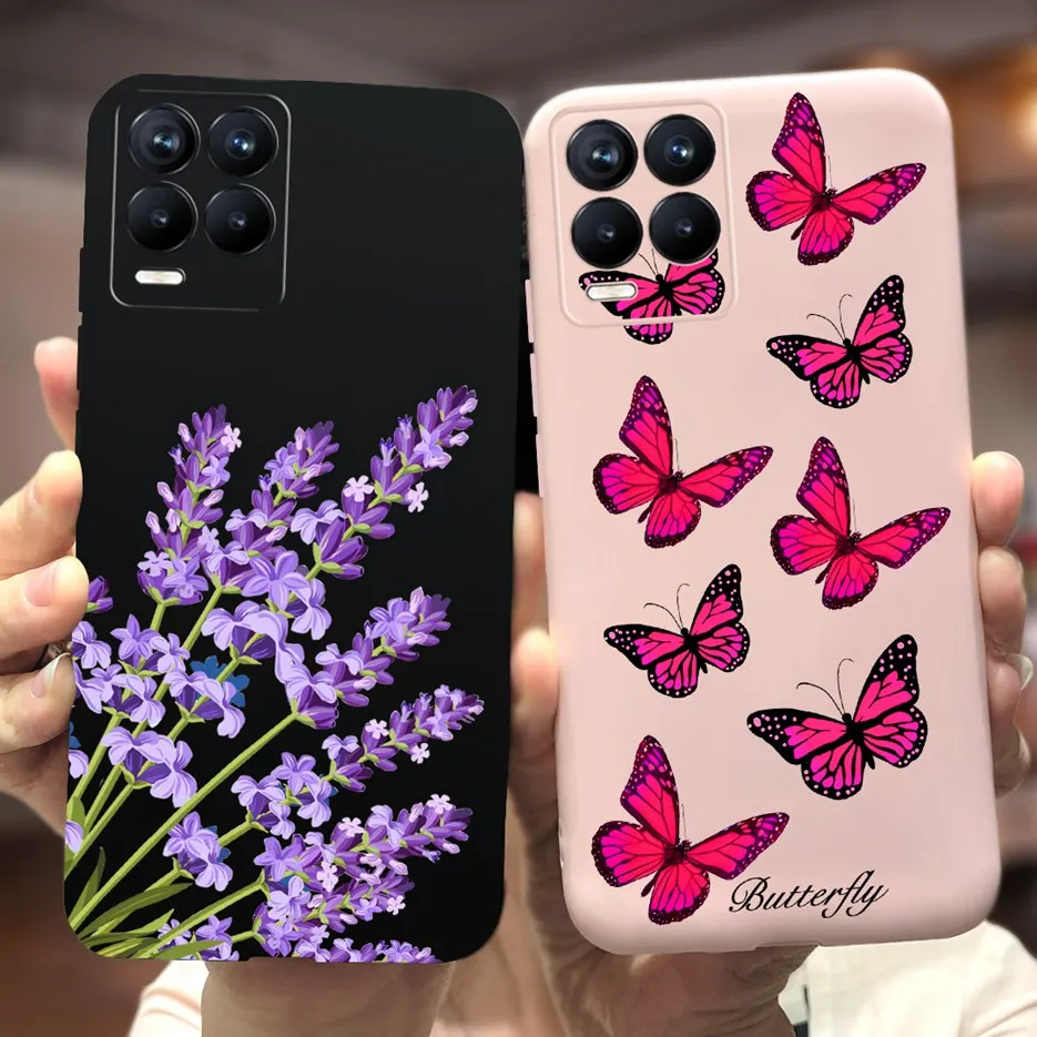Oppo Realme 8 Pro 케이스 RMX3081 2021 Realme 8 8i Realme8 Pro 케이스 Fundas Capa 용 새 패션 소프트 실리콘 전화 뒷면 커버