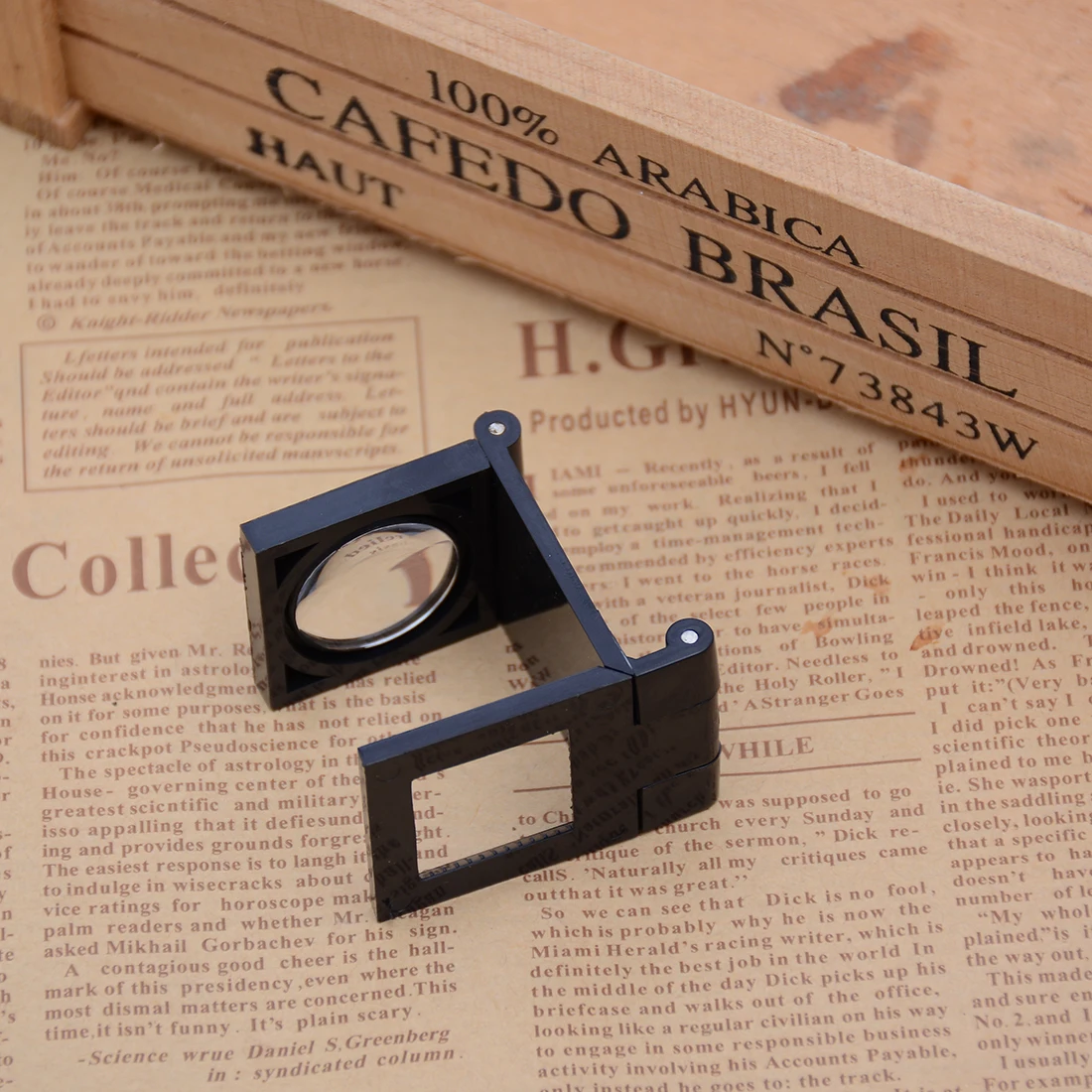 22mm Microscope Folding Magnifier Stand Loupe With Scale For Textile Optical Foldable Magnifying Glass Tool 