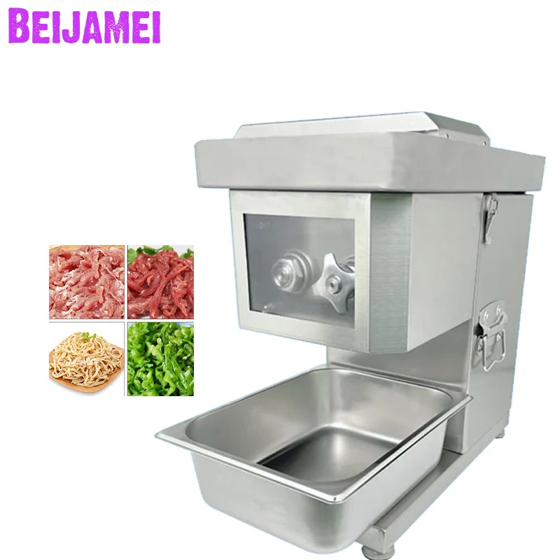 BEIJAMEI Electric Meat Slicers Commercial Meat Cutter Machine Automatic Meat Grinder Dicing Block Slicing Machine