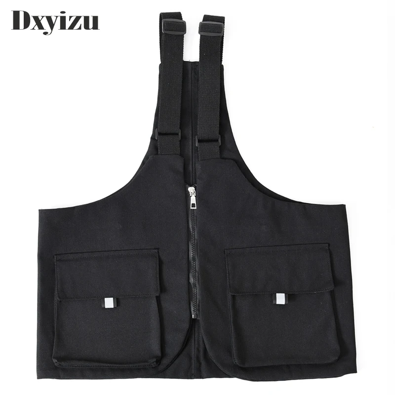 

West Hip Hop Streetwear Functional Waist Packs Bag Adjustable Waistcoat Unisex Tactical Shoulder Bags Big Body-hugging Bag