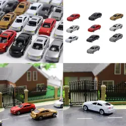 10pcs HO Scale Model Mini Vehicle Car 1:87 Architecture Model Train