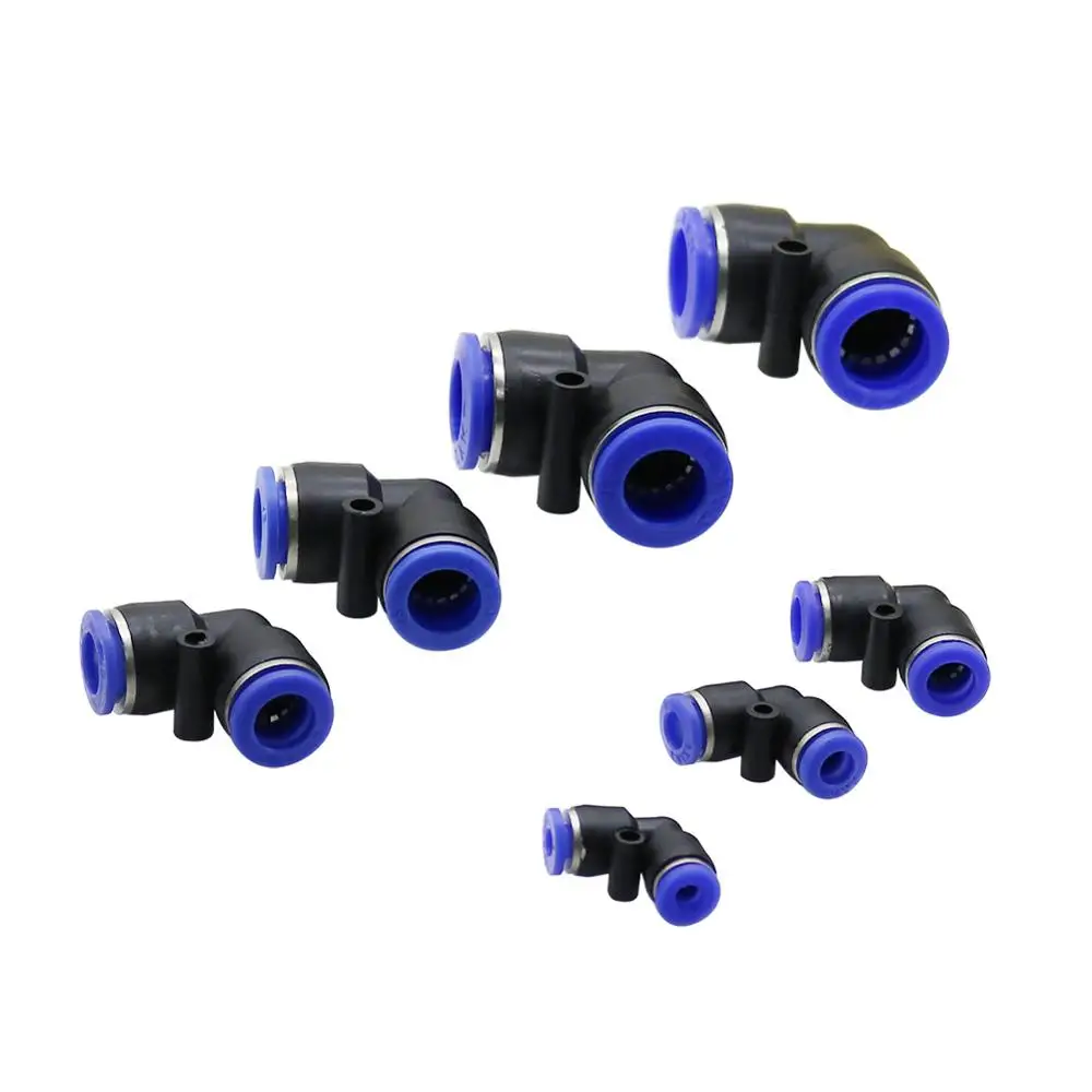 4/6/8/10/12/14/16mm Slip-lock Equal Elbow Quick Connector One-touch Push air water hose tube Joint Pneumatic Accessories 3 Pcs