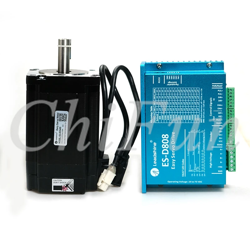 

Leadshine 2-фазный NEMA34 easy сервопривод Гибридный сервопривод в комплекте ES-D808(HBS86) + ES-M23480 (86HSM85-E1) 8,0n. m с кабелем 3 м
