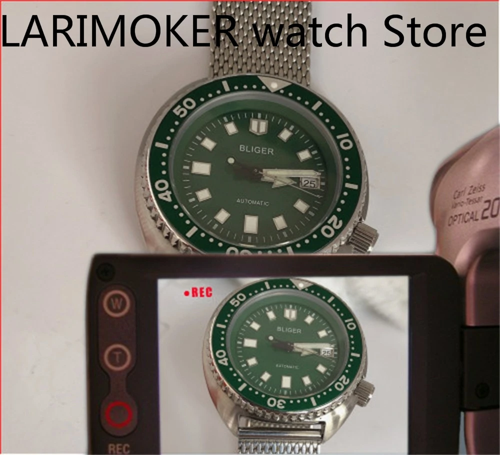 ใหม่ Cool High-End แฟชั่นทำงาน Leisure 45mm24เครื่องประดับ NH35A ไขลานอัตโนมัติกันน้ำชายนาฬิกา C3 Luminous dial