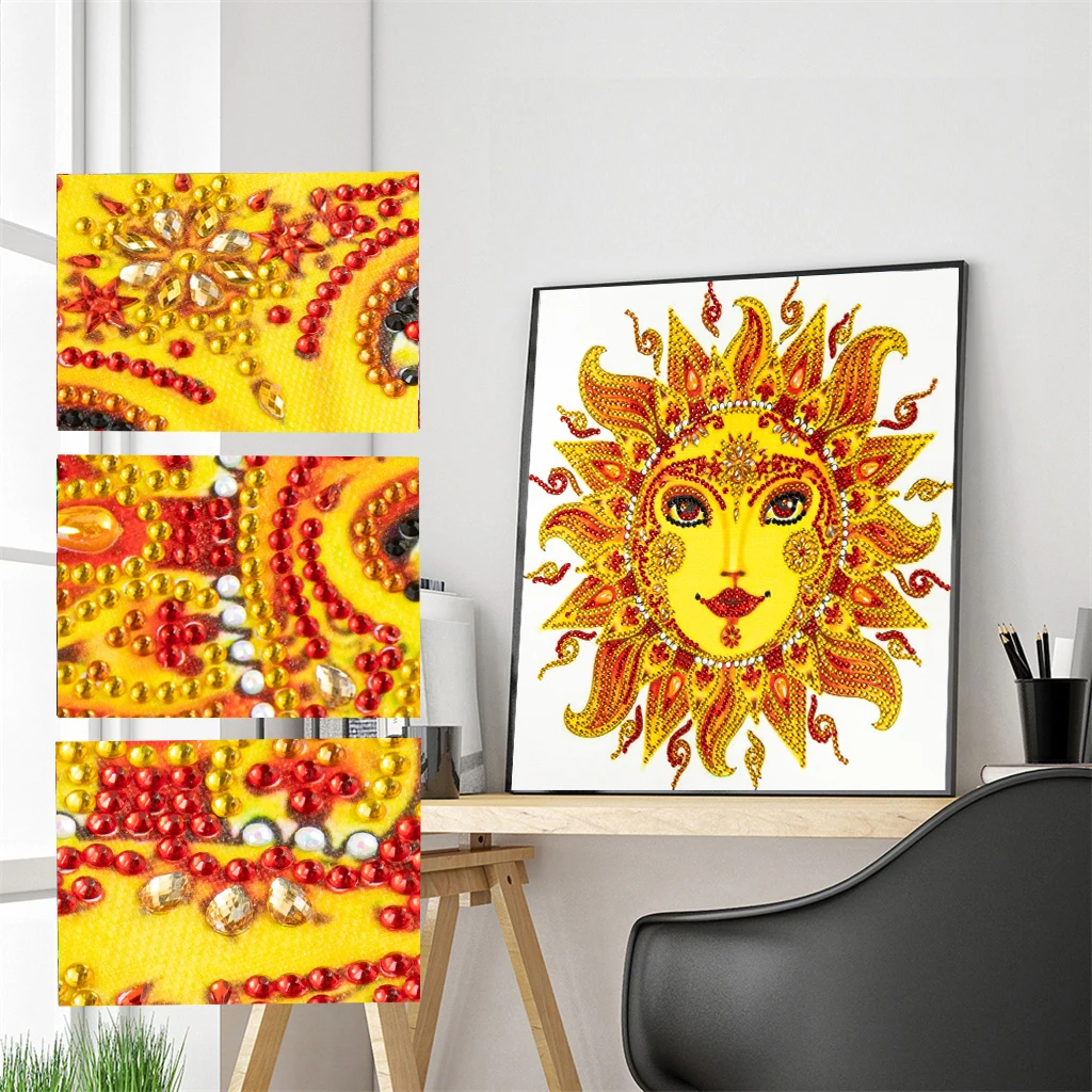 30x40cm DIY 5D Mosaic Yellow Goddess Part Drill Special Shape Diamond Resin Painting Kit Rhinestone Drawing Home Room Gift