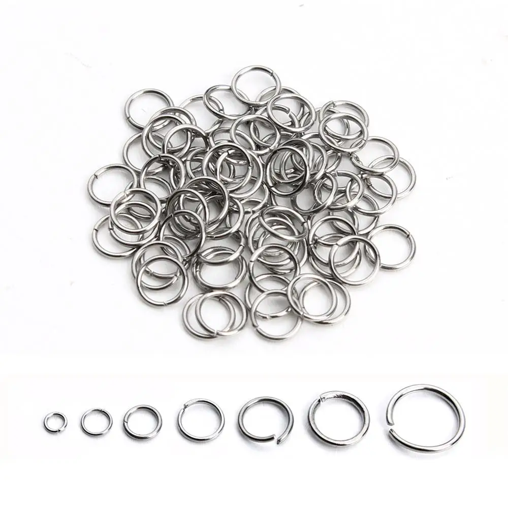 1Box 3-10mm Mixed Stainless Steel Open Jump Rings Split Rings Connectors For Diy Jewelry Making DIY Necklace Crafts Accessories image 6