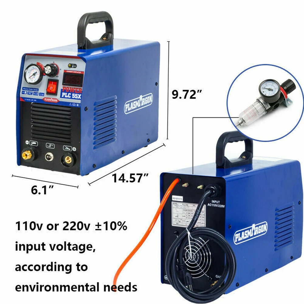 Imagem -03 - Máquina de Corte Plasmargon Cortador de Plasma Cnc Inversor de Solda hf Luft Schneider 12 mm 50a 110v 220v Cut55 Igbt