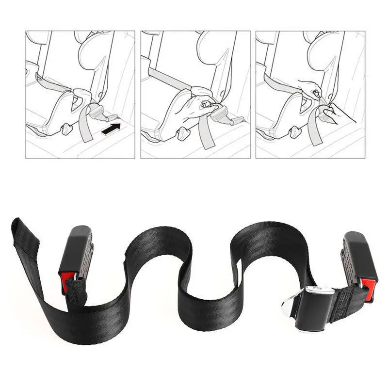 Car Auto Adjustable Child Kids Baby Safety Seat Isofix/Latch Soft Interface Connecting Belt Fixing Band Strap Anchor Holder