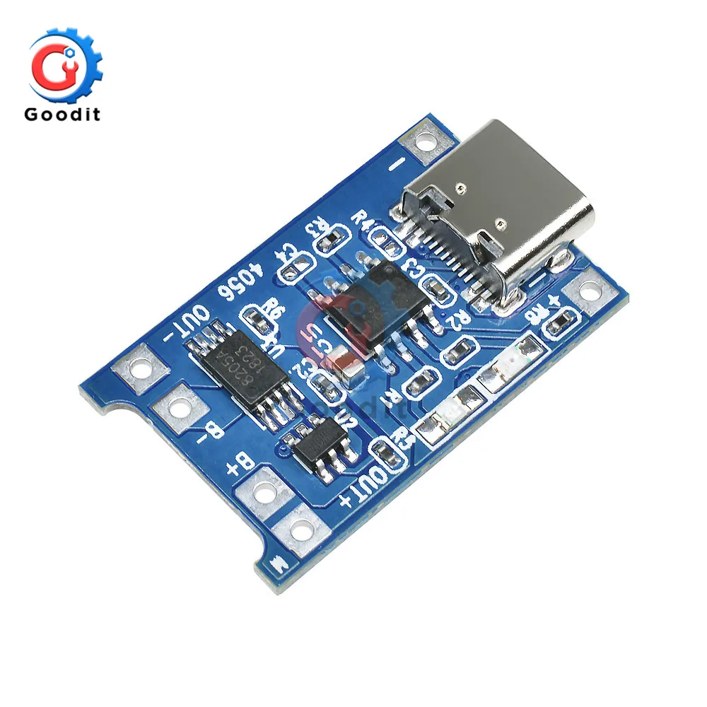 5V 1A Mini Micro USB 18650 Type-c Lithium Battery Charging Board Charger Module+Protection Dual Functions TP4056 18650