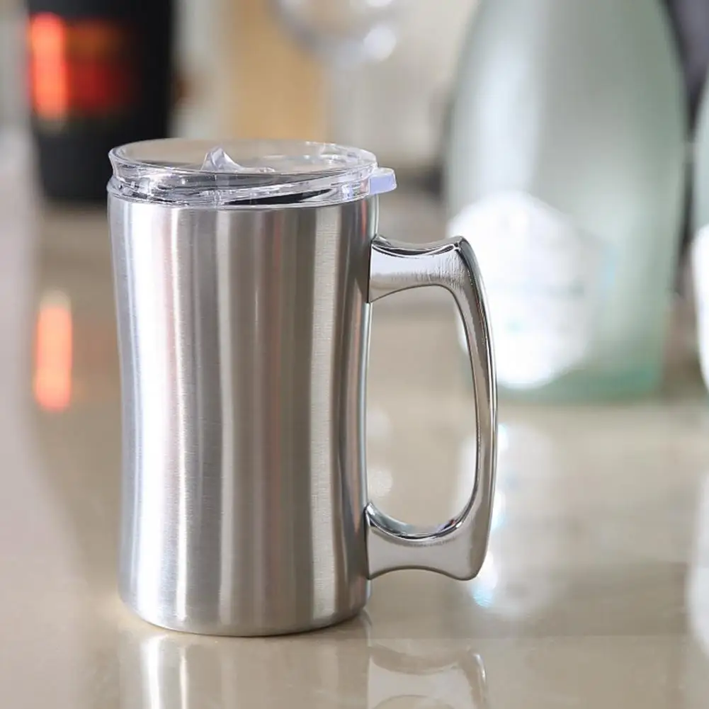 Coffee Mug   Spill Resistant Insulated Beer Mugs  Double Beer Cup Useful Insulated Beer Mugs