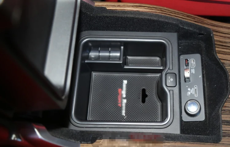 Black Center Storage Box For Range Rover Vogue 2018 2019 Car Container Holder Tray Accessories For Range Rover Sport 2018 2019