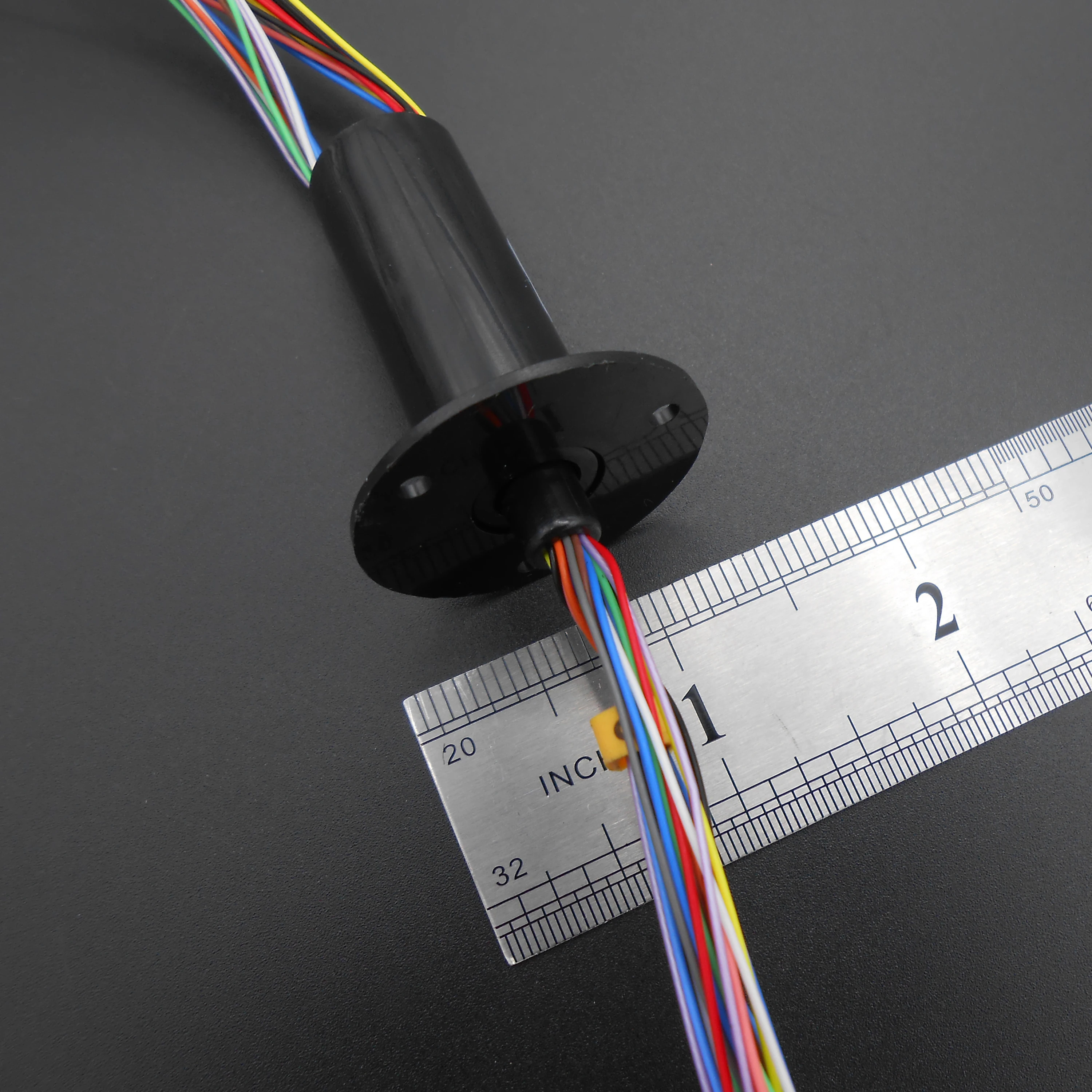 10PCS 24 Lead Wires 15mm 24*2A (24 Wires 2A) Conductors Capsule Slip Ring 220V 250Rpm Engineering Plastics 360 degrees *FD091X10