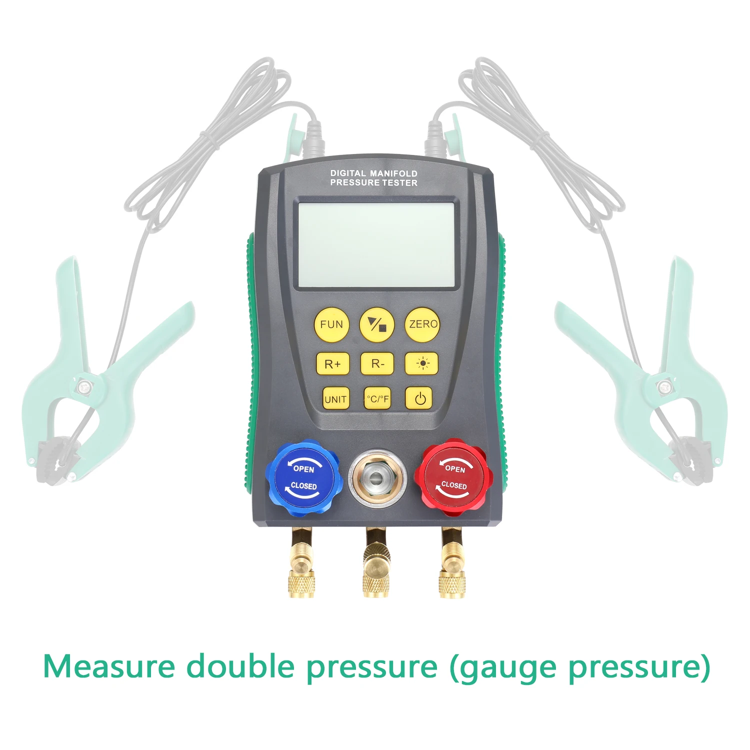 Pressure Gauge Refrigeration Digital Vacuum Pressure Manifold Tester Meter HVAC Temperature Tester Digital Manifold Gauge Meter