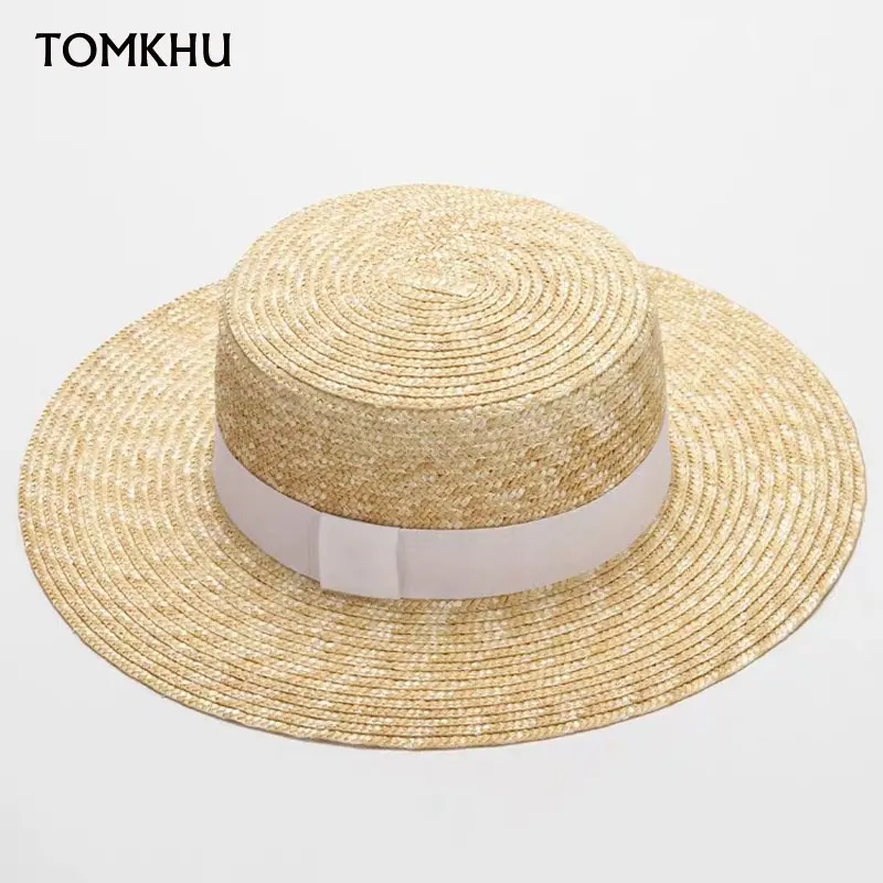 Sombrero de paja de ala ancha para mujer, sombrero de paja de ala ancha, a la moda, para el sol, verano, 2020