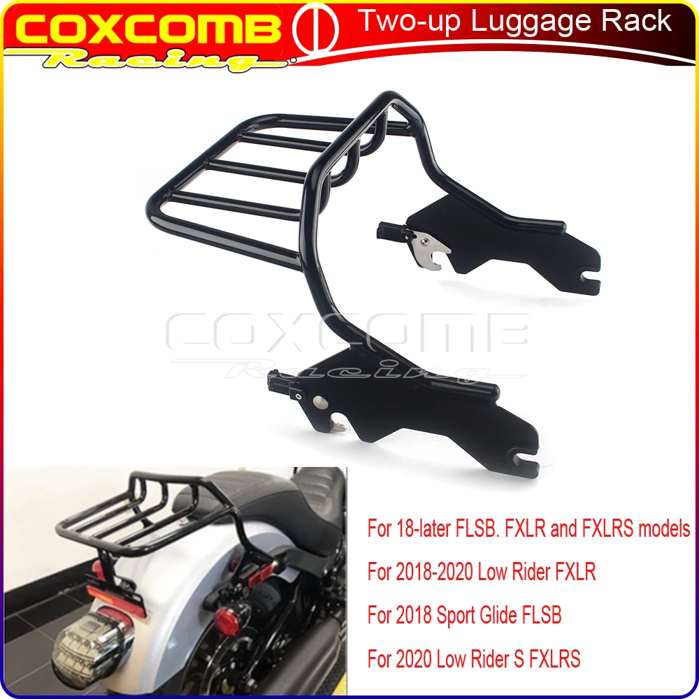 

For Harley FXLR Softail 2020 Low Rider S FXLRS 2018 Sport Glide FLSB Motorcycle Chrome Steel Two Up Rear Detachable Luggage Rack