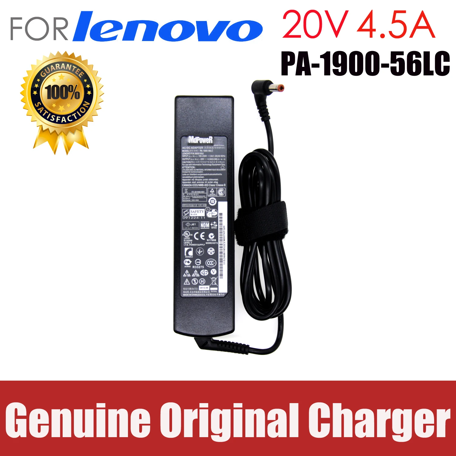 original 20V 4.5A 90W AC Adapter Laptop Charger For lenovo G450 G455 G460 G460e G465 G470 G475 G480 G485 G560 G565 G570 G575