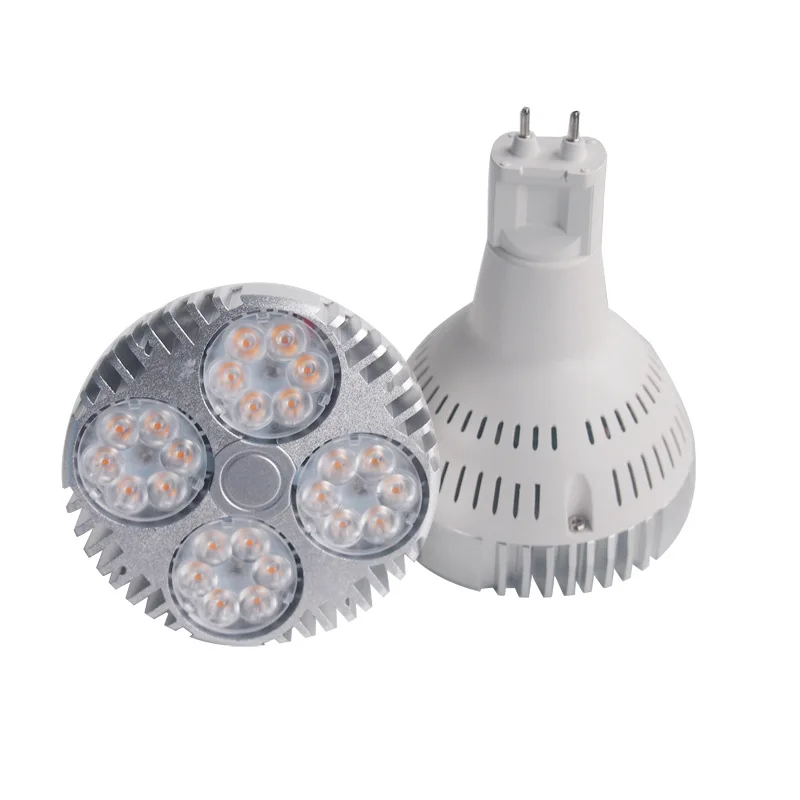 

G12 E27 LED Par30 Bulb 3000k 4000k 35W 24 Leds G12 Par30 Spotlight Rail Track Light Replace 70W Metal halide Lamp AC85-265V