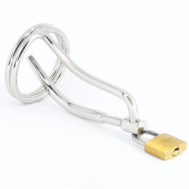 Stop Masturbation Chastity Device Cock Cage Lock with Urethral Catheter Erotic Penis Prison Cock Ring Cockring Sex Toys for Men