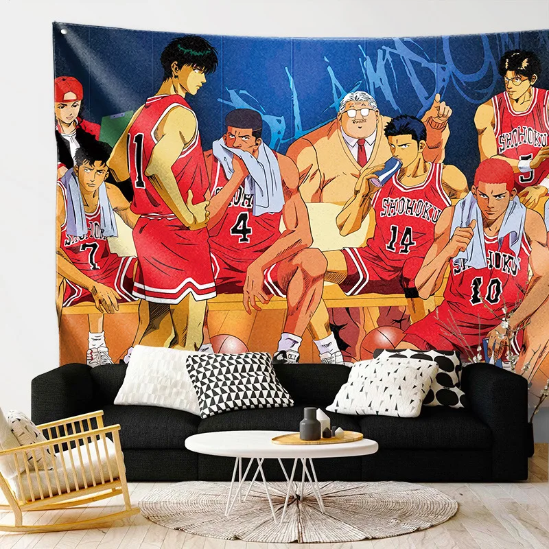 Slam Dunk Funny cartoon Blanket Tapestry 3D Printed Tapestrying Rectangular Home Decor Wall Hanging style-3