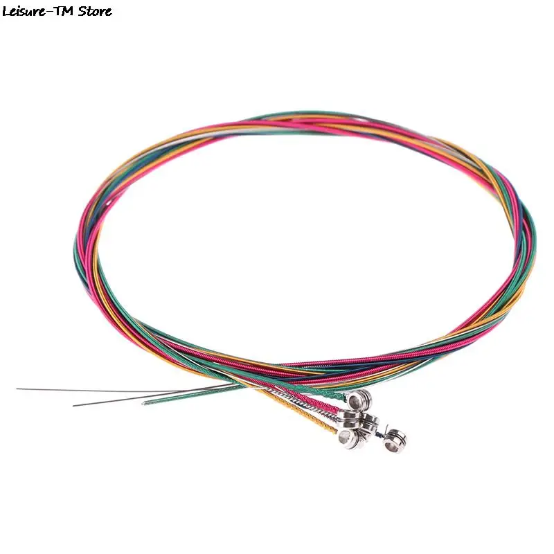 6 pcs/set Rainbow Colorful Guitar Strings E-A For Acoustic Folk Guitar Classic Guitar