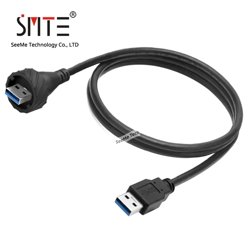 

USB2.0USB3.0 Waterproof Connector Data Connector Male Head Female Head Panel Female Adapter Plug Extension Cable