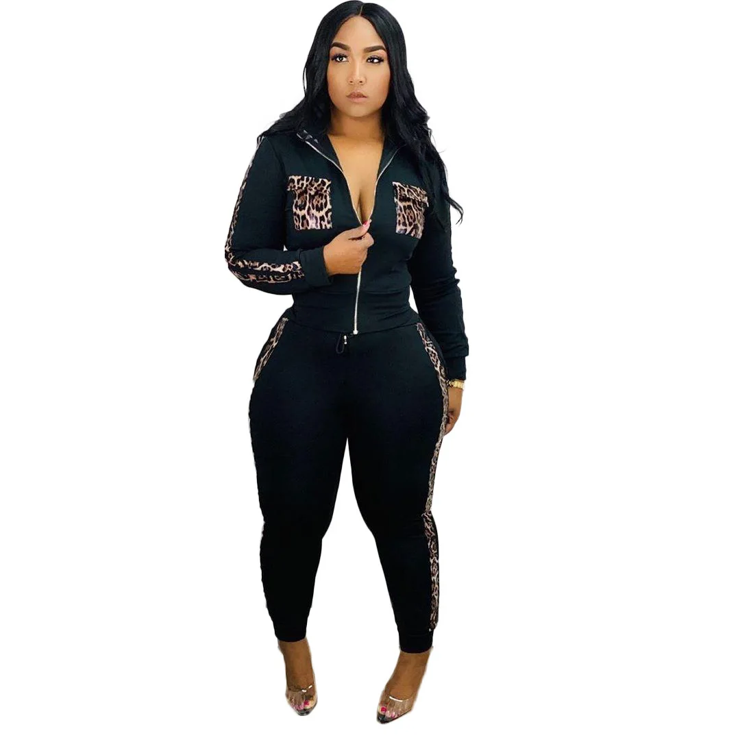 Spring Autumn Two Piece Set Women Tracksuit Zipper Hoodies Tops And Camouflag Pants Set Fashion Patchwork Two Piece Outfits