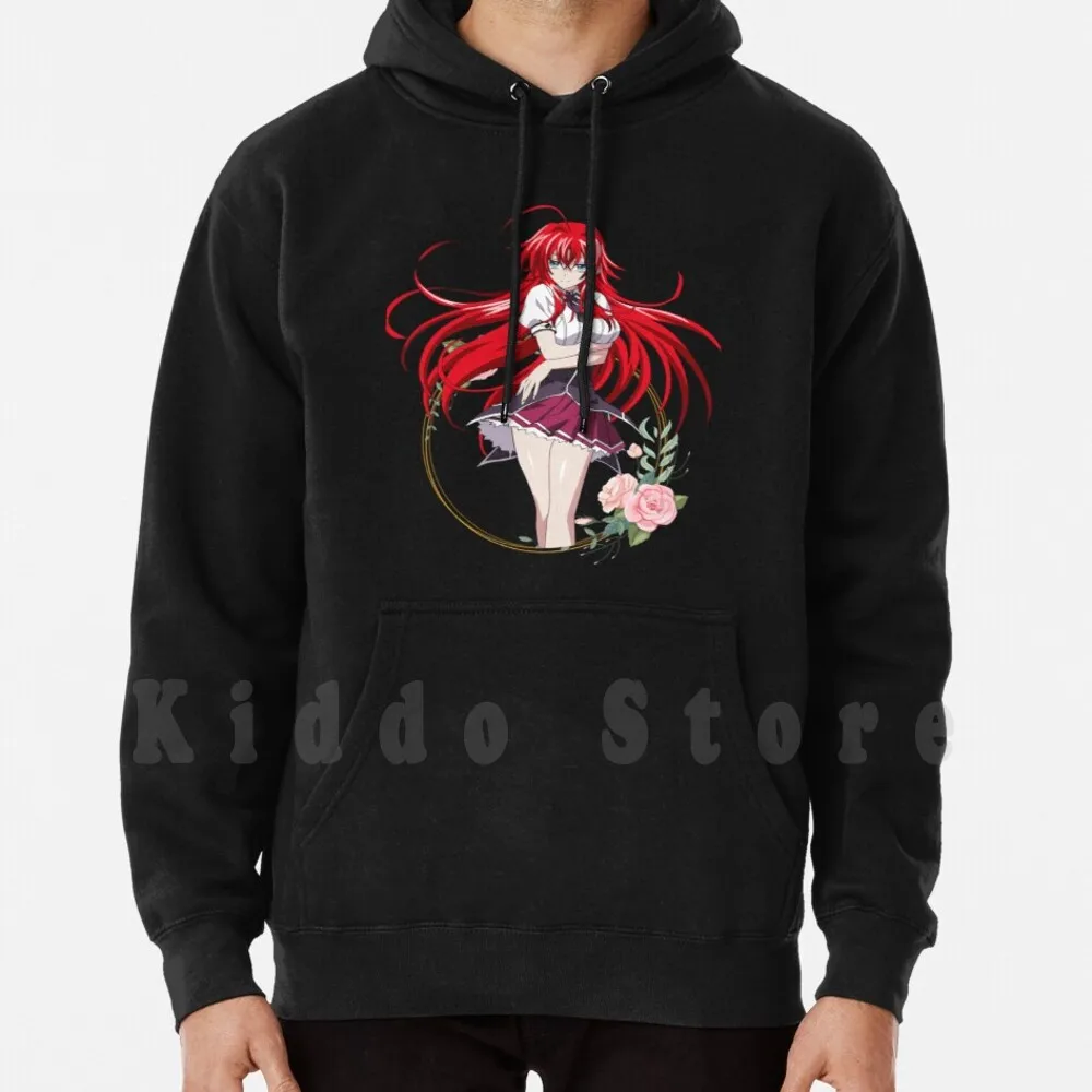 High School Dxd-Rias Gremory Hoodie Long Sleeve Akeno Himejima Manga Girls Wifu High School Dxd Rias