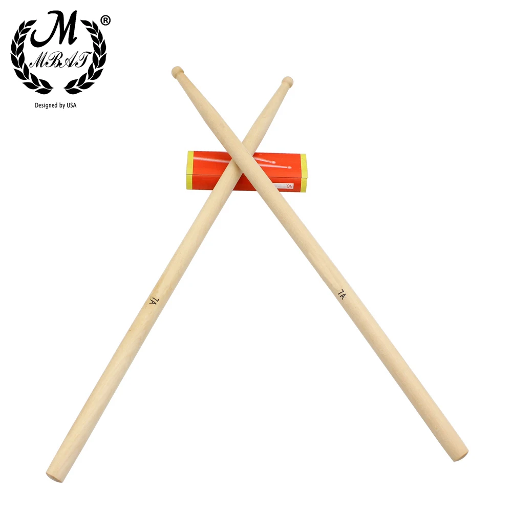 M MBAT 1 pair Maple Drumsticks Jazz Snare Drum Sticks High quality Percussion Instrument Accessories Lightweight Music Tools