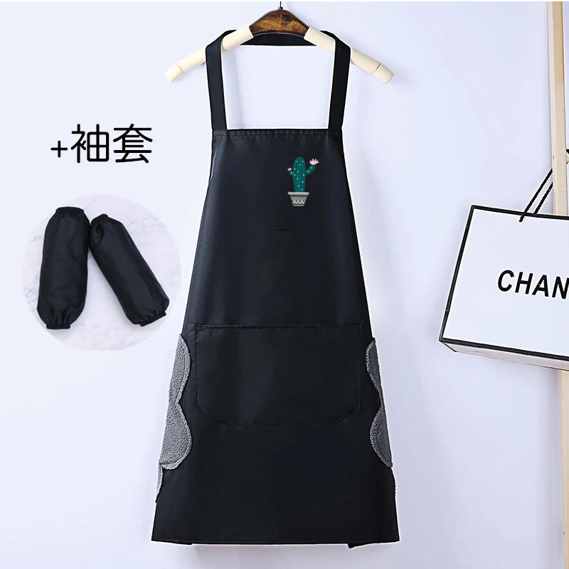 Kitchen apron household skirt waterproof and oil-proof female fashion cute Japanese Korean version of the overalls