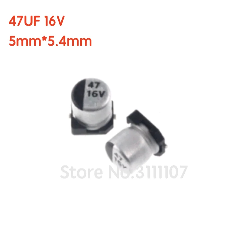 20PCS/LOT 47UF 16V 5mm*5.4mm SMD Electrolytic Capacitor 16v 47uf