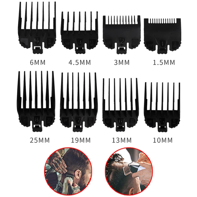 Hot Sales Hair Styling Tools Accessories 8Pcs Universal Hair Clipper Cutting Limit Comb Guide Attachment Replacement Tool New