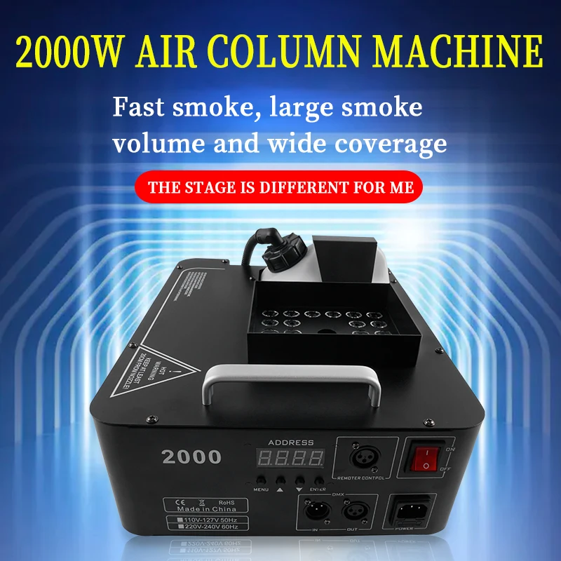 High Power DMX LED Fog Machine DJ Stage Smoke Machine 24x3W Professional Fogger For Disco Music Party Wedding