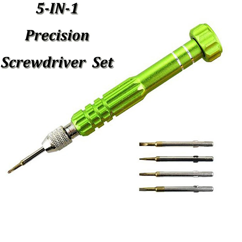 5-In-1Colorful Multi-Function Screwdriver 5 pcs Screw Bits a Kit Glasses Clock Watch Mobile Phone Repairing Tool