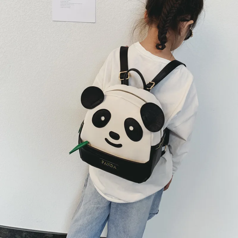 Mochila escolar para niños y niñas, morral sencillo con Panda ligero, a la moda, para guardería, 3-4-7