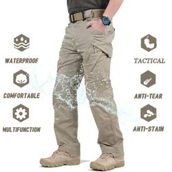 IX9 City-Pantalones tácticos militares para hombre, pantalones del ejército de combate SWAT, pantalones casuales para senderismo, pantalones impermeables de carga para acampar al aire libre