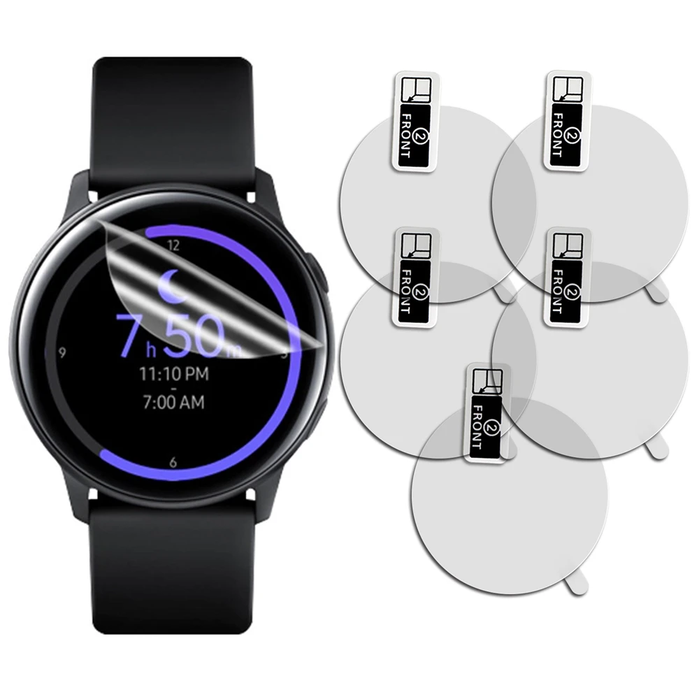 5PC Ultra Thin TPU Screen Protector For Samsung Galaxy Watch Active SM-R500 Soft Anti-oil Anti-Scratch Full Coverage Film Cover