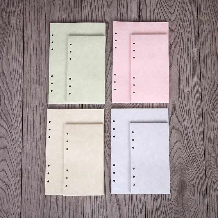 SKYSONIC-Cuaderno de hojas sueltas A5 A6, recambio de papel, índice de carpeta en espiral, páginas internas, planificador diario mensual y semanal, 40 hojas